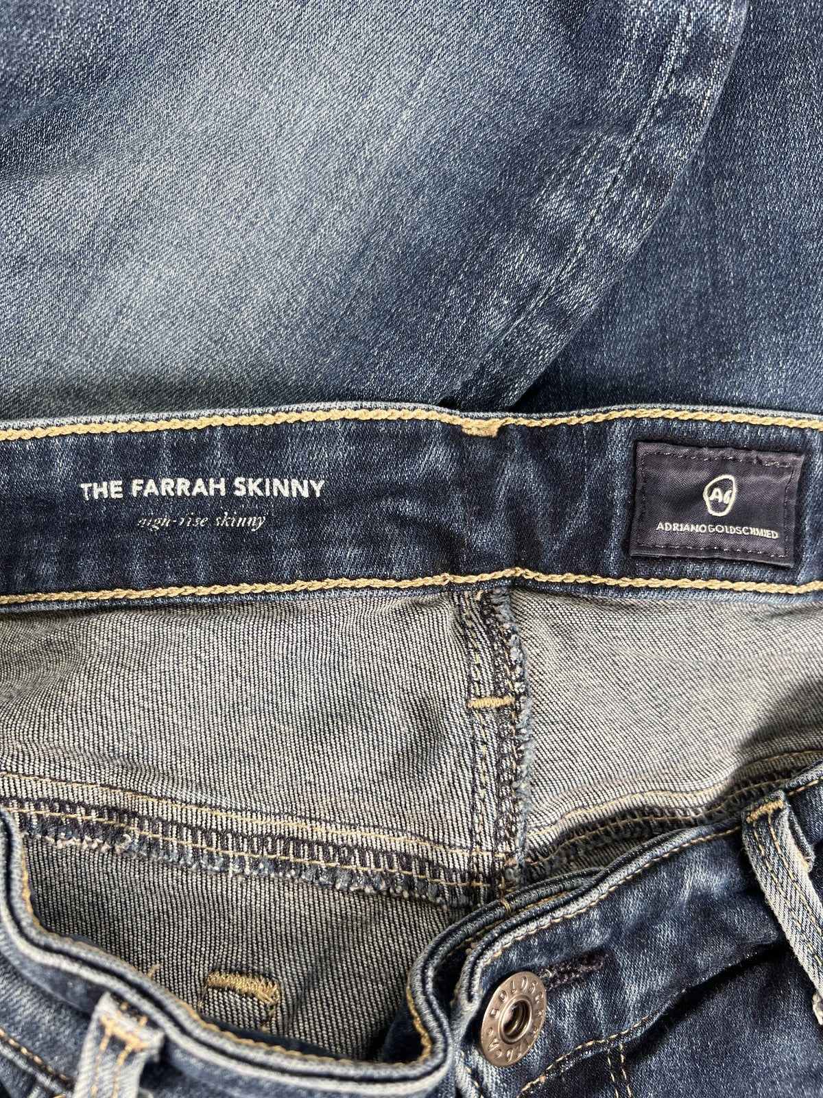 Adriano Goldschmied Women’s Medium Wash High Rise Farrah Skinny Denim Jeans - 30