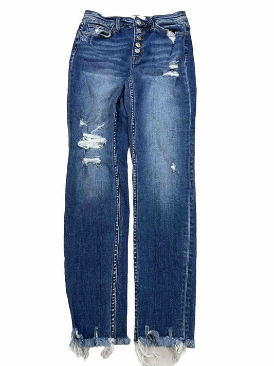 Vervet Women's Medium Wash Distressed Skinny Jeans - 28