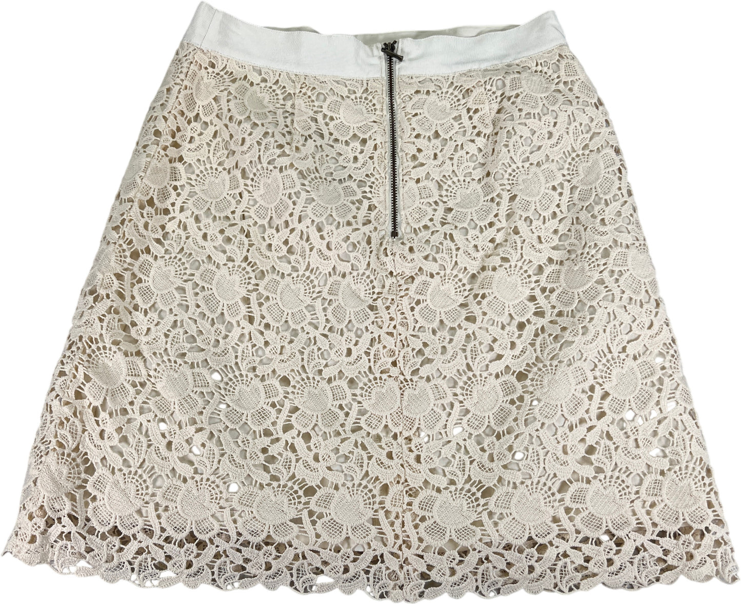 LOFT Women’s Ivory Lace Lined A-Line Skirt - 0 Petite