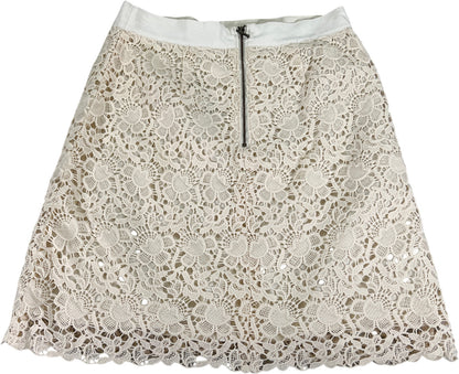 LOFT Women’s Ivory Lace Lined A-Line Skirt - 0 Petite