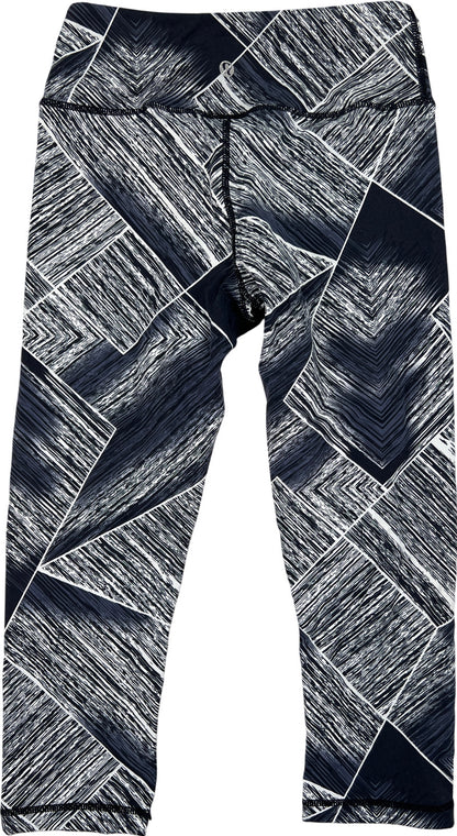 Lululemon Women’s Blue/White Heat Wave Wunder Under Cropped Leggings - 4/XS