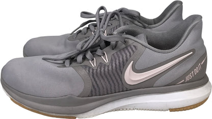 Nike Women’s Gray Training In Season TR8 Lace Up Running Shoes - 9