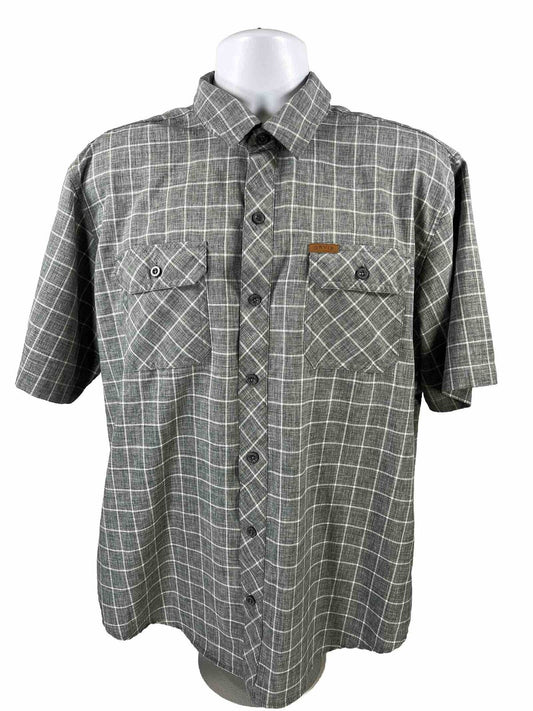Orvis Men's Gray Short Sleeve Button Up Shirt - XL