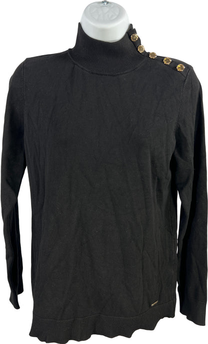Calvin Klein Women’s Black Long Sleeve Mock Neck Sweater - S