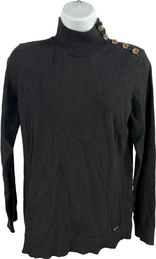 Calvin Klein Women’s Black Long Sleeve Mock Neck Sweater - S