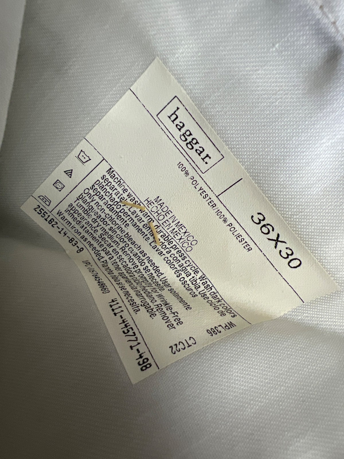 Haggar Men’s Beige Cool 18 Khaki Dress Pants - 36x30