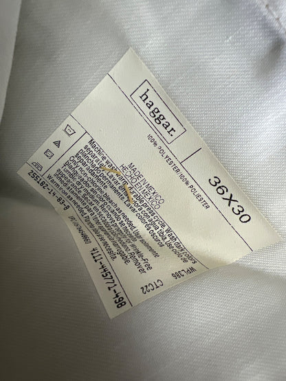 Haggar Men’s Beige Cool 18 Khaki Dress Pants - 36x30