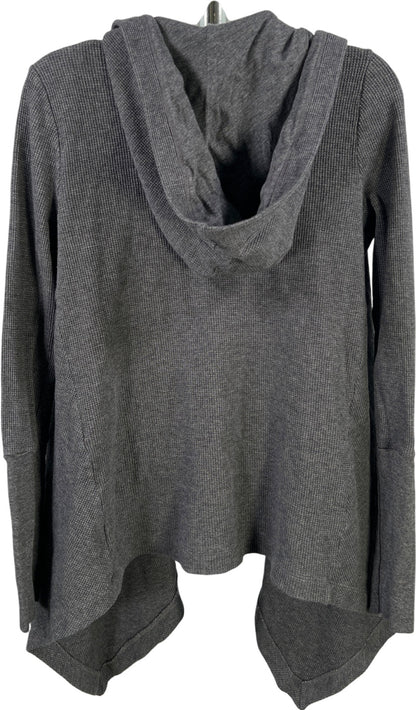 Splendid Women’s Gray Long Sleeve Open Front Waffle Knit Cardigan Sweater - M