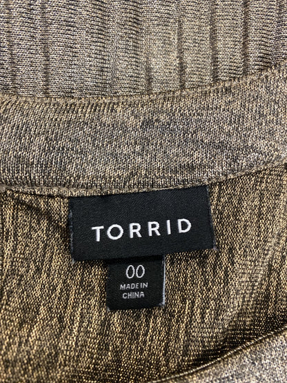Torrid Women’s Bronze Metallic Sleeveless Blouse - Plus 00