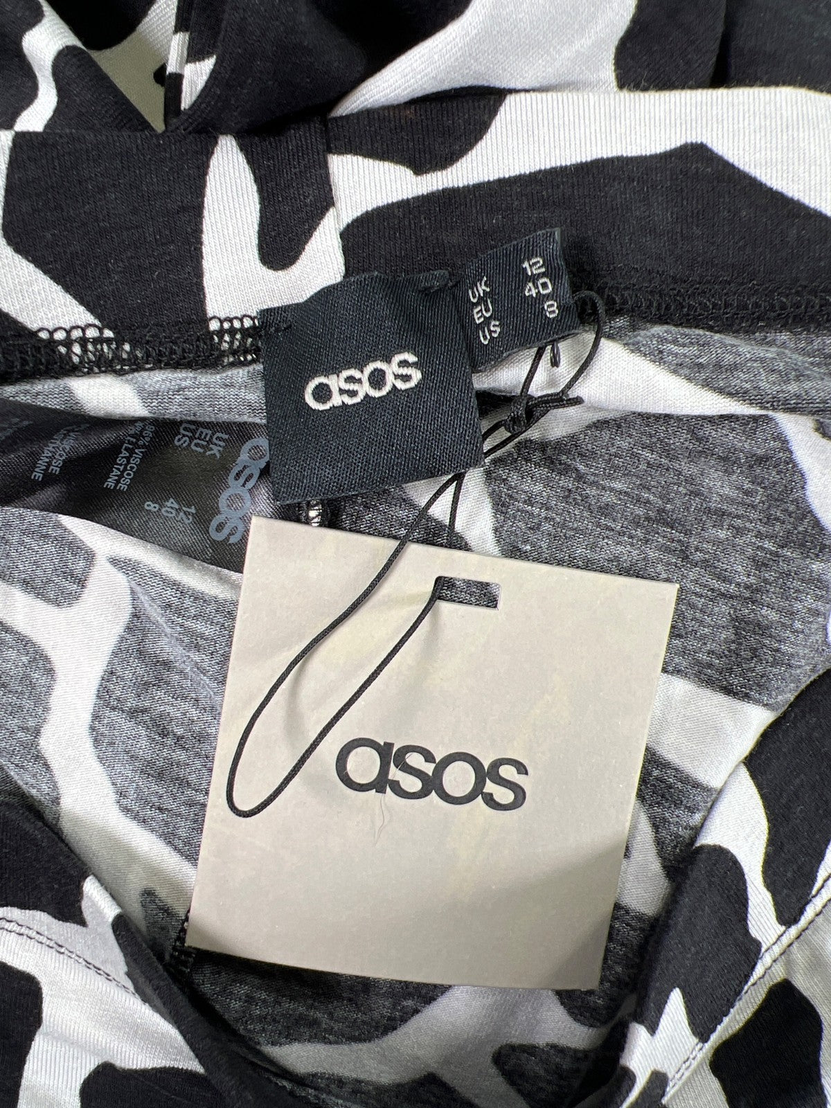 Asks Women’s Black/White Thin Pull On Leggings - 8