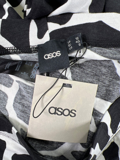 Asks Women’s Black/White Thin Pull On Leggings - 8