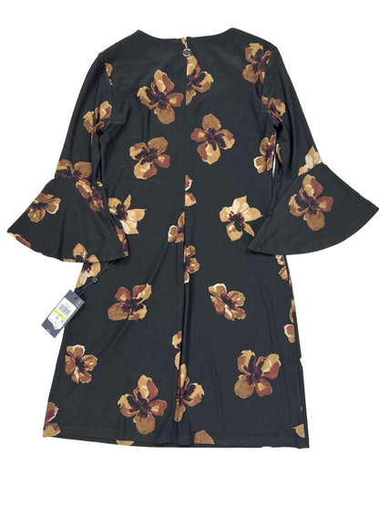 NEW Tommy Hilfiger Black Floral Flutter Sleeve Shift Dress - Petite 4P