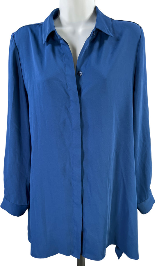 Chicos Women’s Blue Long Sleeve Button Up Blouse - 0/US 4