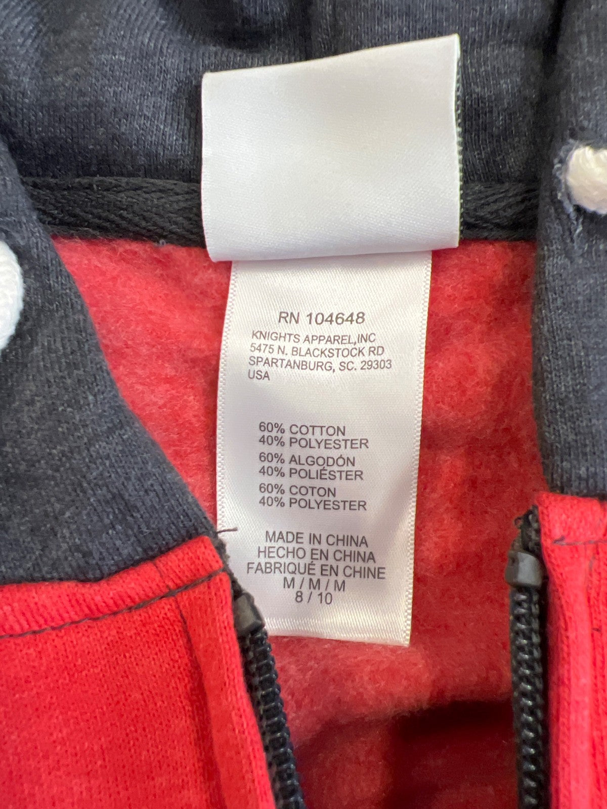 NHL Women’s Red/Gray Detroit Red Wings Full Zip Hooded Sweatshirt - M