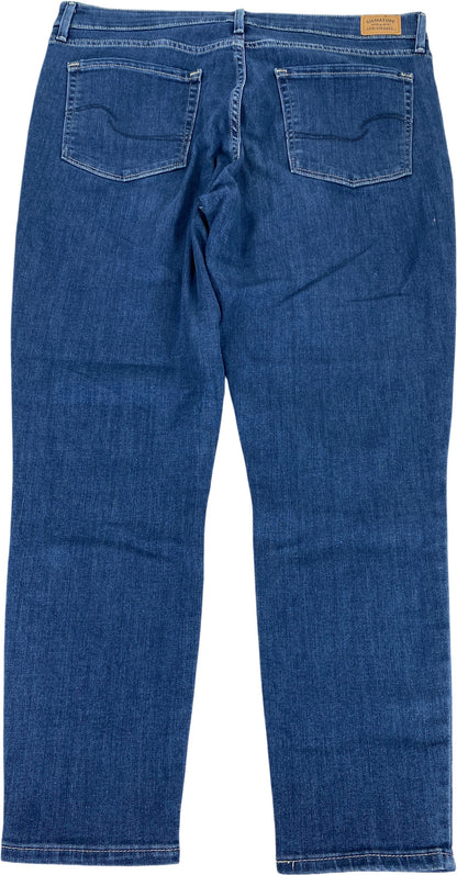 Levi Signature Women’s Medium Wash Mid Rise Skinny Crop Jeans - 14