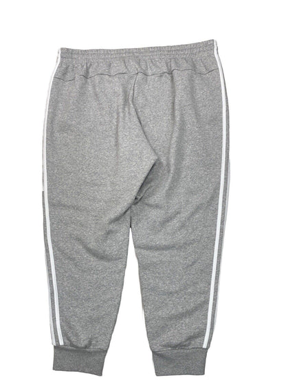 adidas Women's Essentials Gray Cotton Blend Jogger Sweatpants - Plus 3X