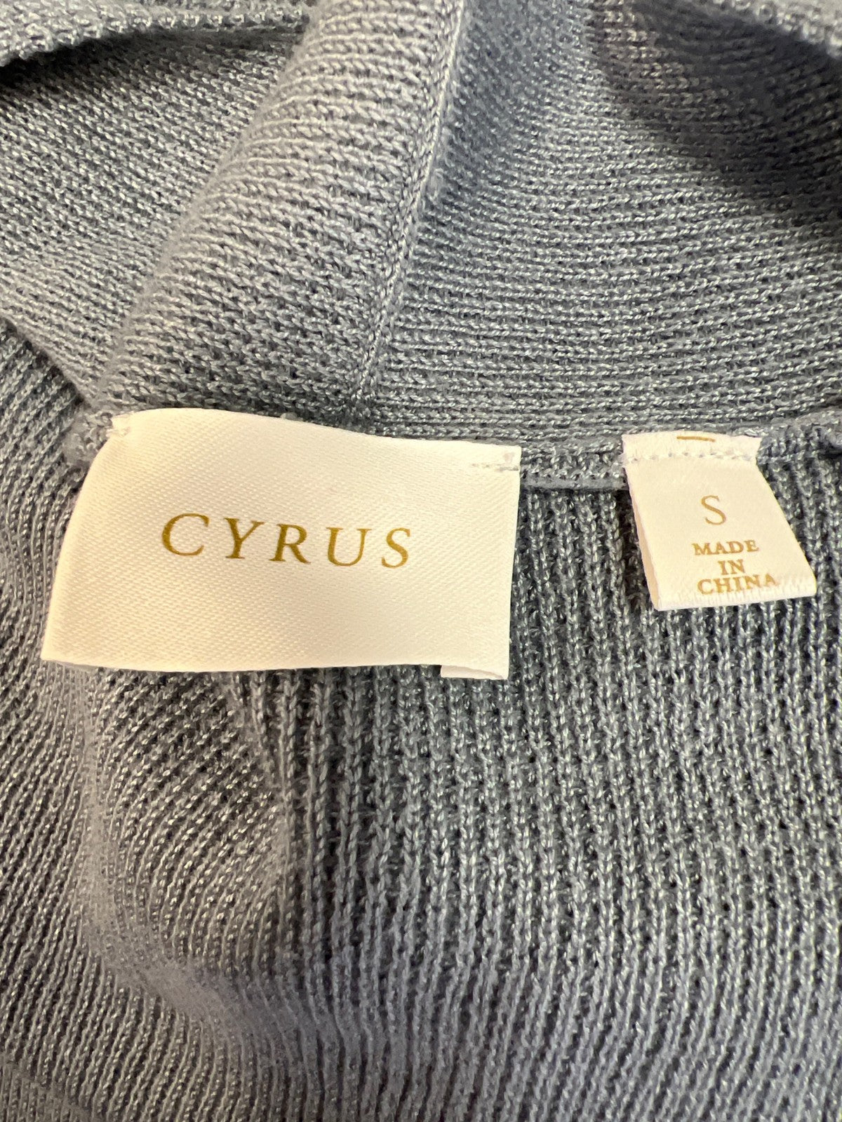 Cyrus Women’s Blue Long Sleeve Open Front Cardigan Sweater - S