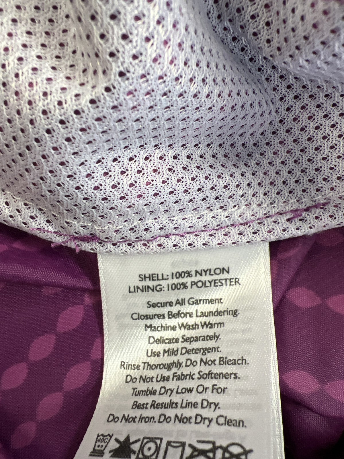 Eddie Bauer Women’s Purple Long Sleeve Mesh Lined Windbreaker Jacket - XL