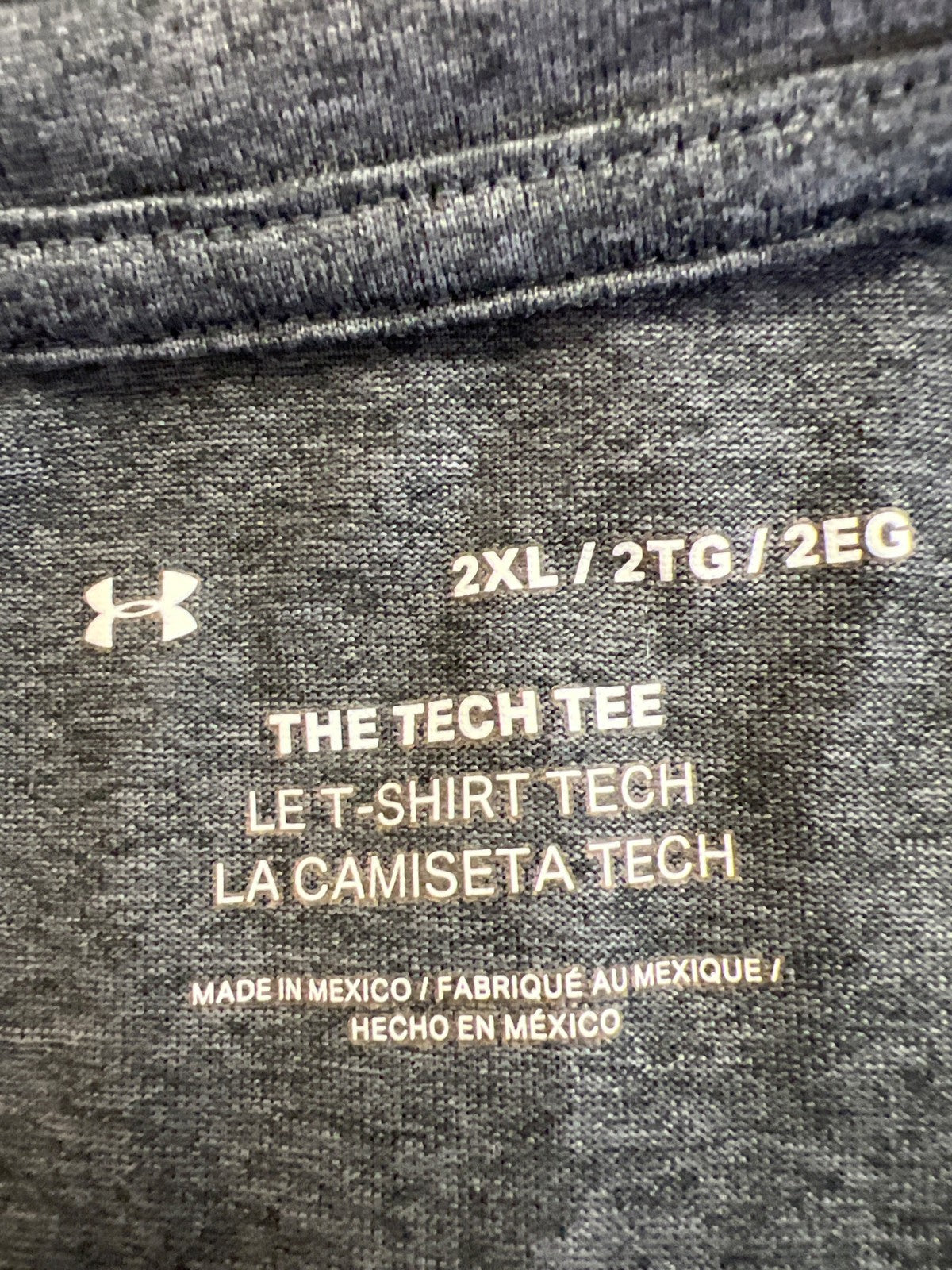 Under Armour Men’s Gray The Tech Short Sleeve Athletic T-Shirt - 2XL