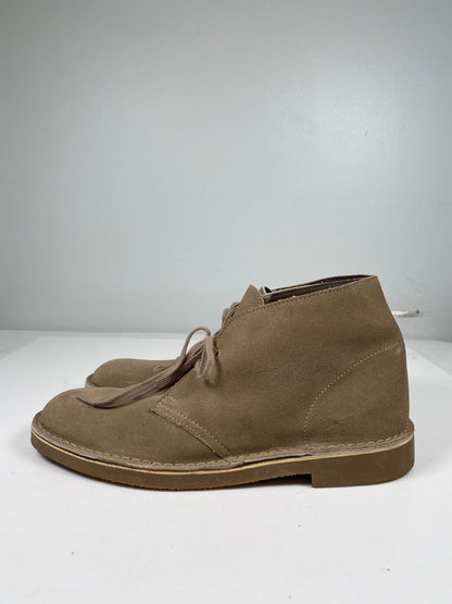Clarks Men’s Gray/Taupe Suede Bushacre Chukka Desert Boots - 11