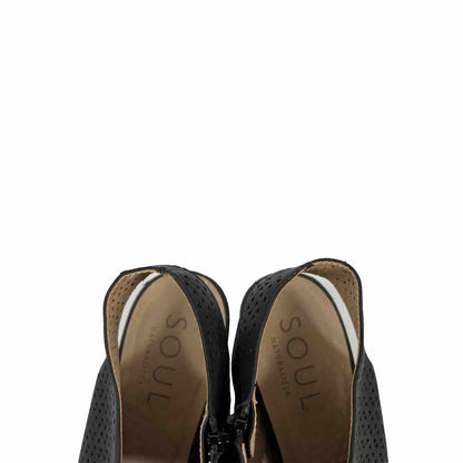 Naturalizer SOUL Women's Black Dez Open Toe Slingback Sandals - 10