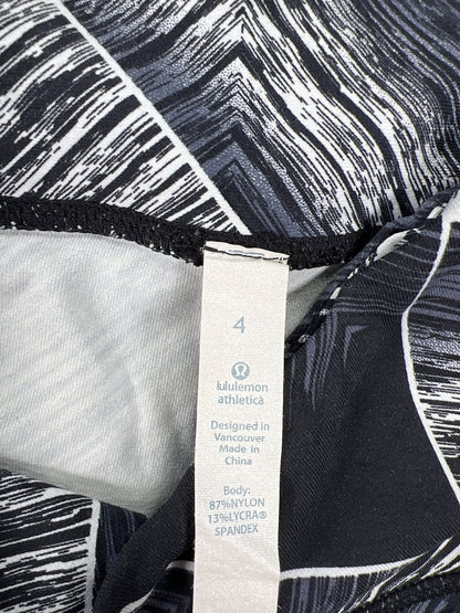 Lululemon Women’s Blue/White Heat Wave Wunder Under Cropped Leggings - 4/XS