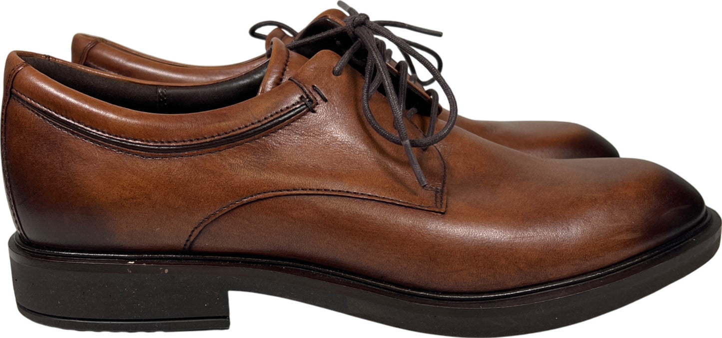 Ecco Vitrus Men’s Brown Leather Lace Up Oxford Dress Shoes -42/US 8