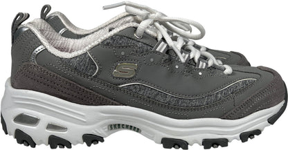 Skechers Women’s Gray D’Lites Air Cooled Memory Foam Lace Up Sneakers - 6.5
