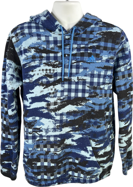 Adidas Men’s Blue Fleece Lined Long Sleeve Pullover Sweatshirt - L