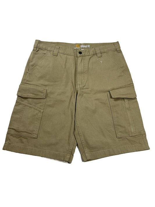 NEW Carhartt Men's Dark Beige Cargo Shorts - 34