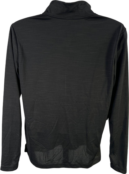 Nike Mens Black Dri-Fit 1/4 Zip Long Sleeve Pullover Training Athletic Shirt - M