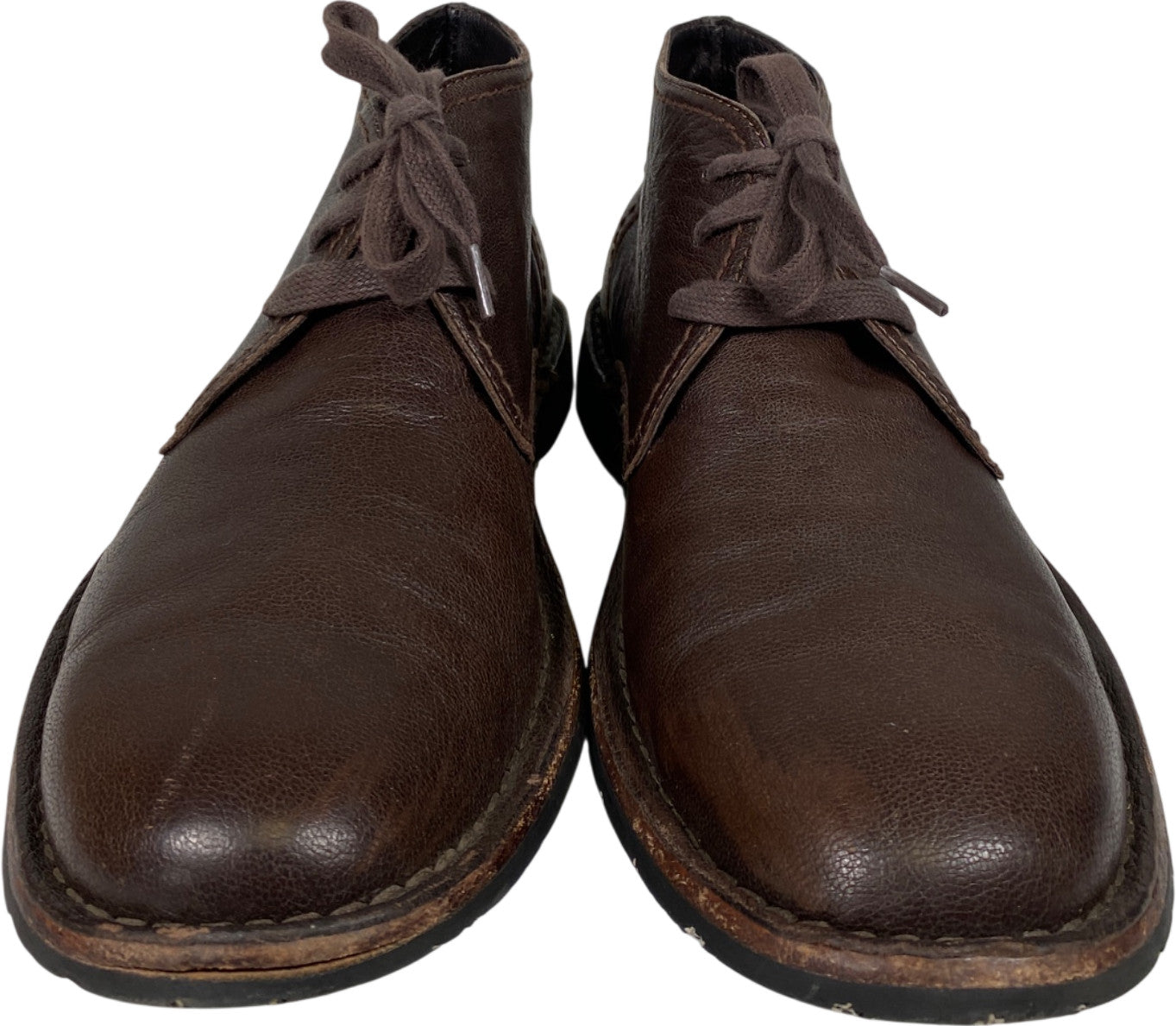 John Varvatos Men’s Brown Leather Hipster Chukka Boots - 9.5