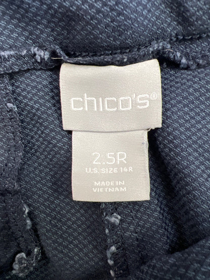 Chico’s Women’s Blue Stretch Slim Leg Pull On Pants - 2.5/US 14