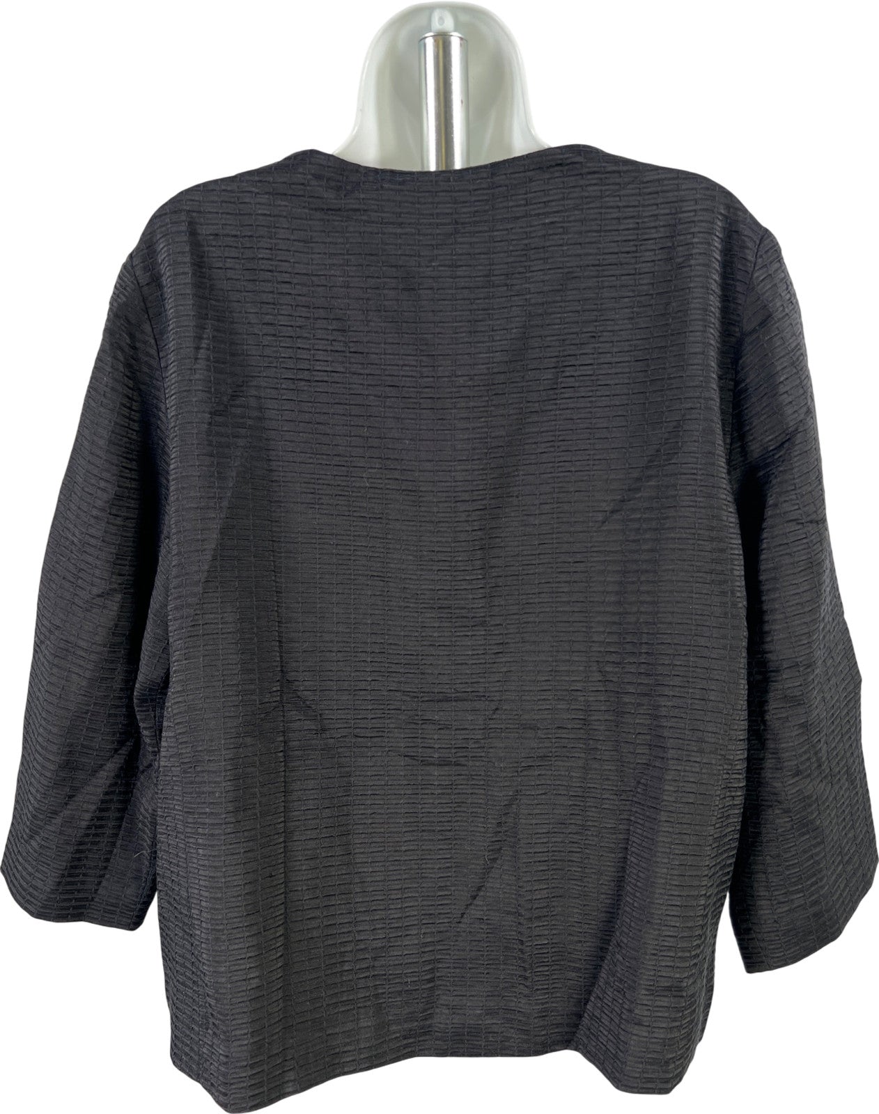 Chico’s Women’s Black Texture Travel Collection Mandy Jacket - 2/US L