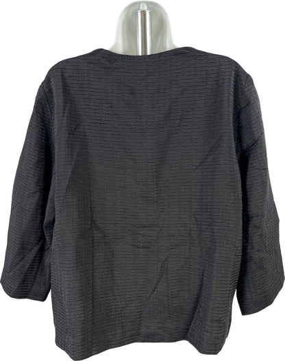 Chico’s Women’s Black Texture Travel Collection Mandy Jacket - 2/US L