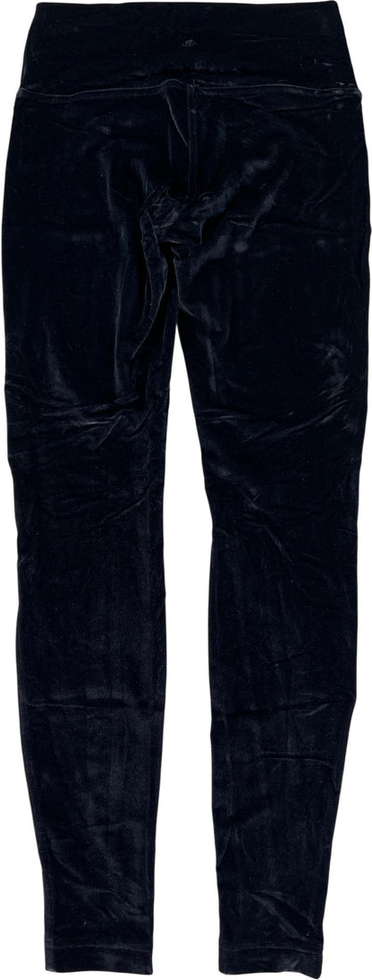 Lululemon Women’s Black Wunder Lounge High Rise Velvet 28” Tight Pants - 8