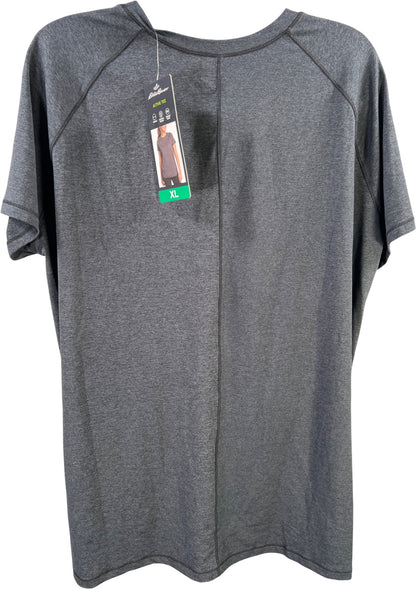 Eddie Bauer Women’s Black/Gray Heathered Short Sleeve Athletic Shirt - XL