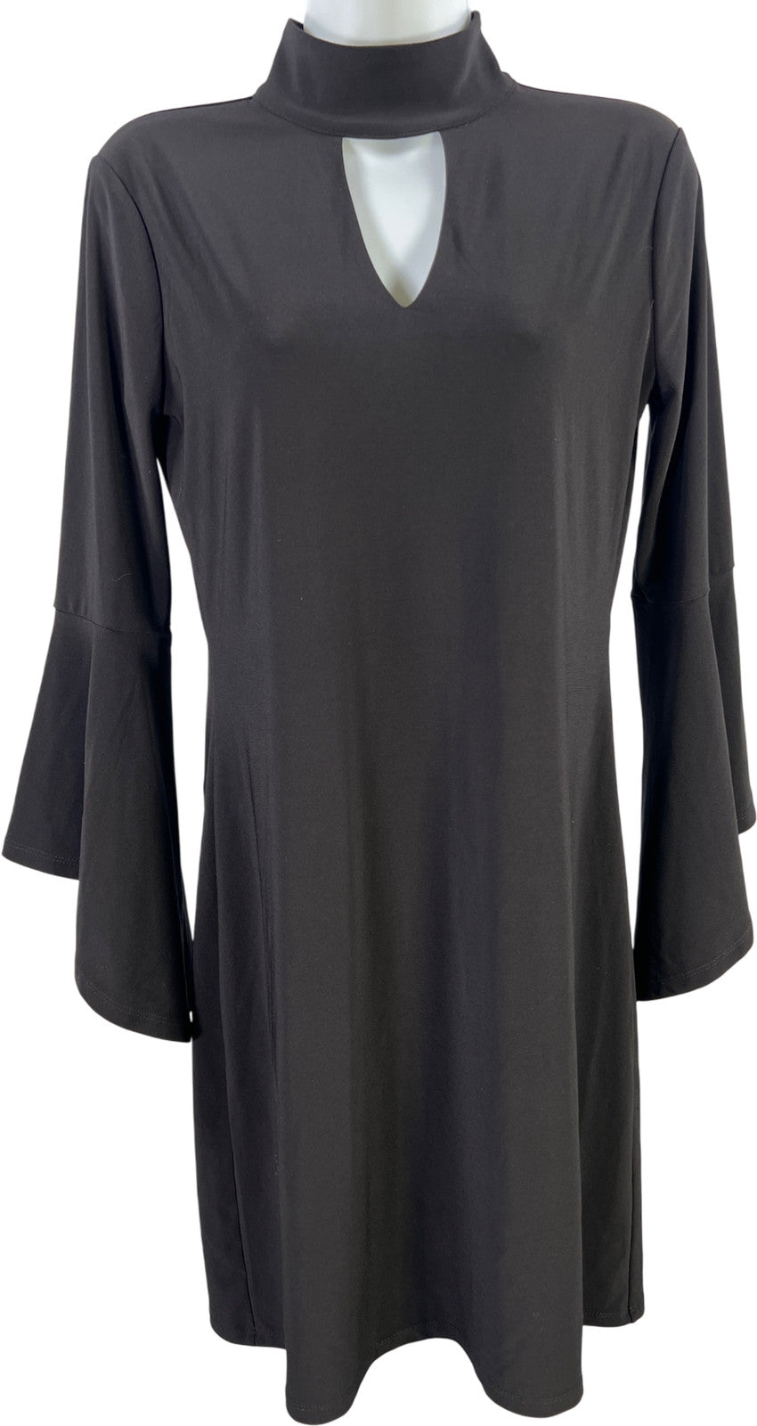 White House Black Market Women’s Black Bell Sleeve Shift Dress - XS