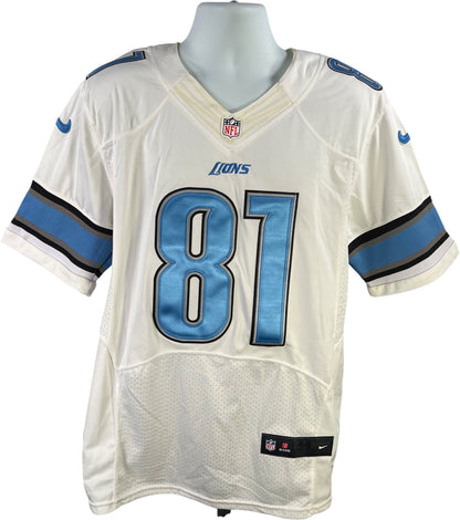 NFL On Field Men’s White Detroit Lions 87 Johnson Football Jersey - 44