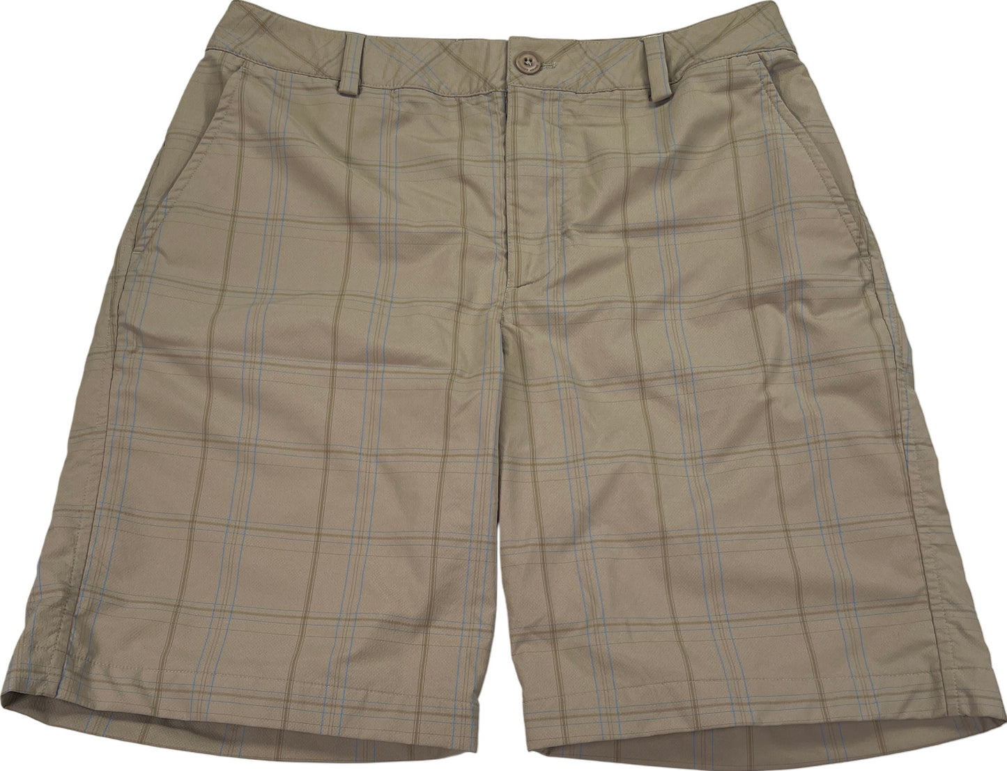 Under Armour Performance Men’s Brown Plaid Athletic Shorts - 32
