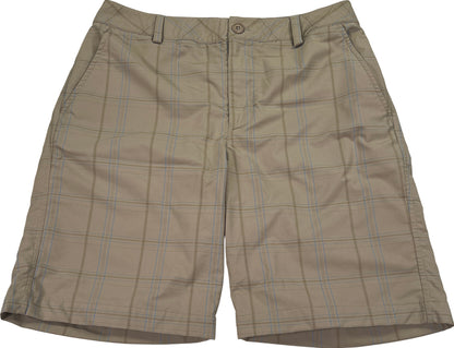 Under Armour Performance Men’s Brown Plaid Athletic Shorts - 32