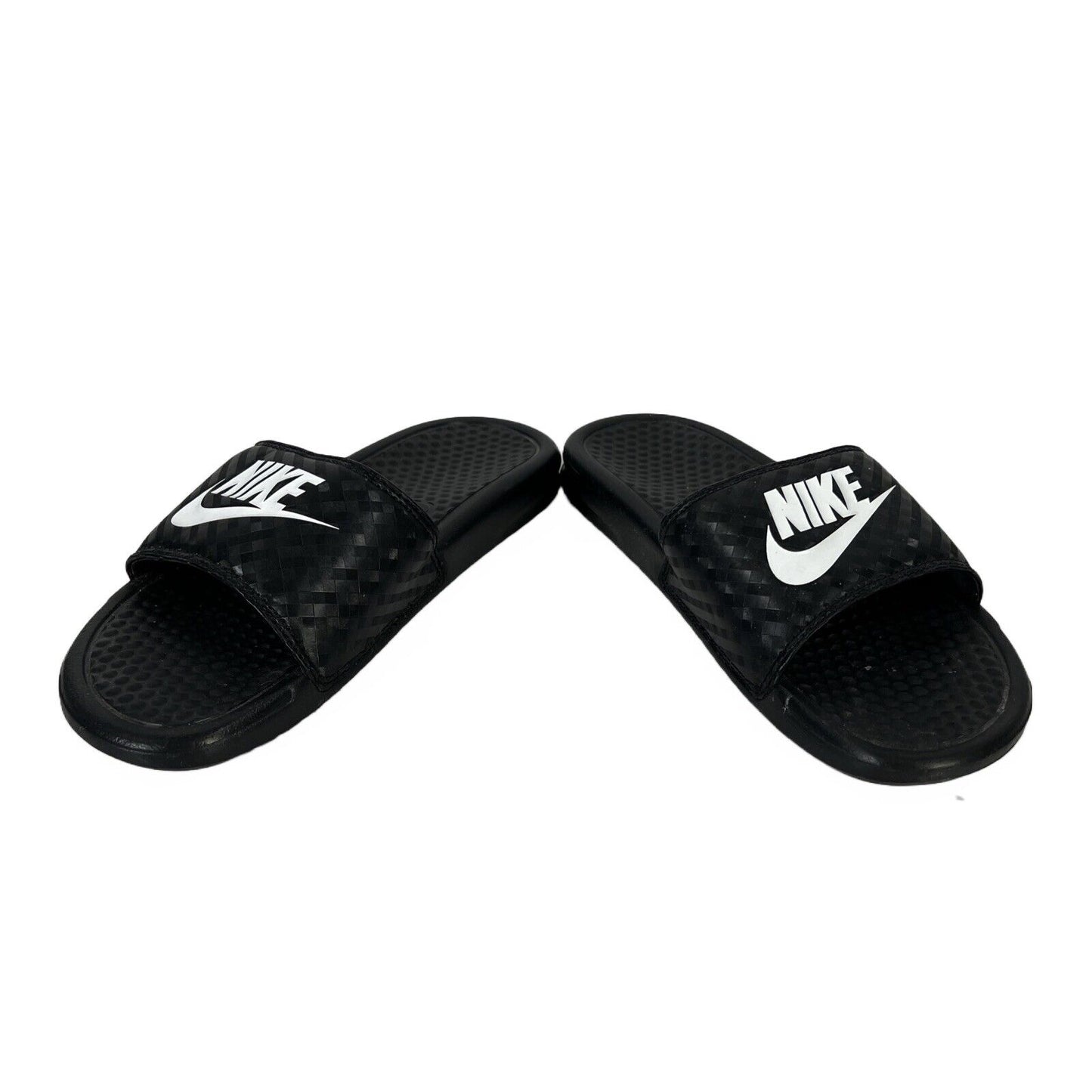Nike Women's Black Benassi Slip On Slide Sandals - 8