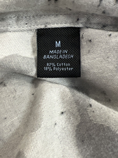 Marc Anthony Men’s Gray Camo Soft Touch Slim Fit Button Up Shirt - M