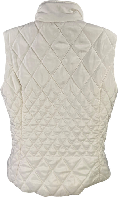 Coldwater Creek Women’s White Quilted Sleeveless Full Zip Light Puffer Vest - M