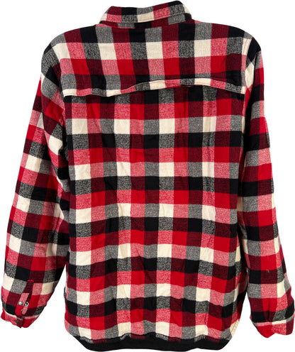 Woolrich Women’s Red Fleece Lined Snap Button Flannel Shirt - L
