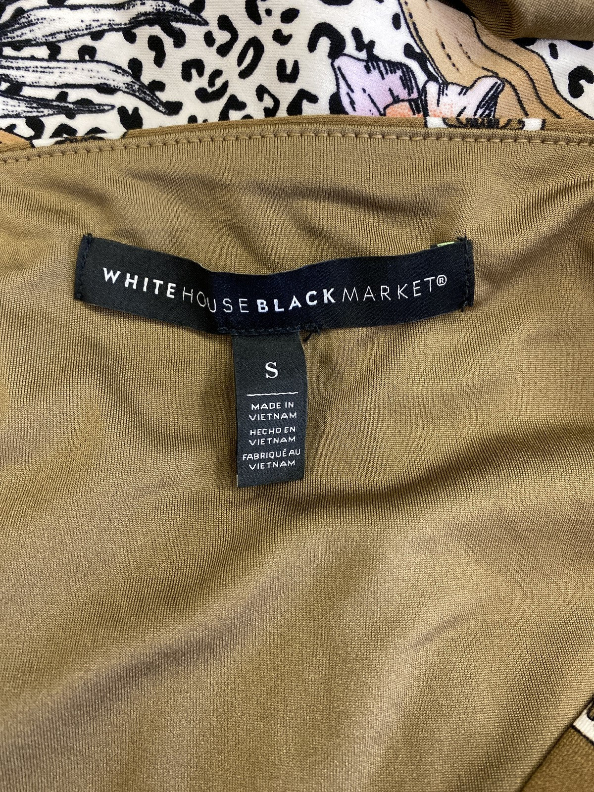 White House Black Market Women’s Brown Floral Halter Neck Top - S