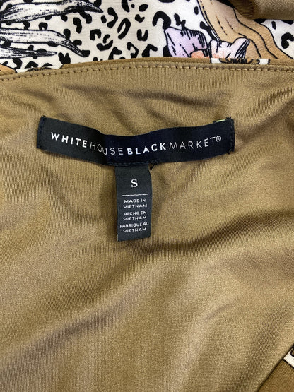 White House Black Market Women’s Brown Floral Halter Neck Top - S
