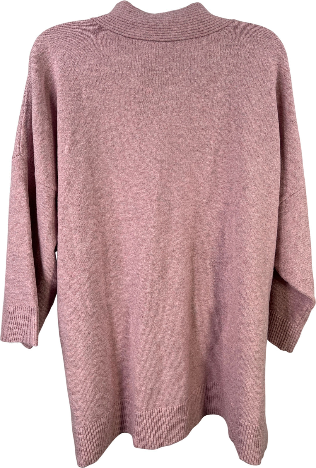 J.Jill Women’s Pink 1/2 Sleeve V-Neck Pullover Sweater - L