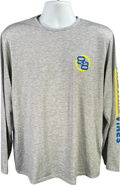 Vineyard Vines Men’s Gray Heather Performance Long Sleeve Athletic Shirt - M