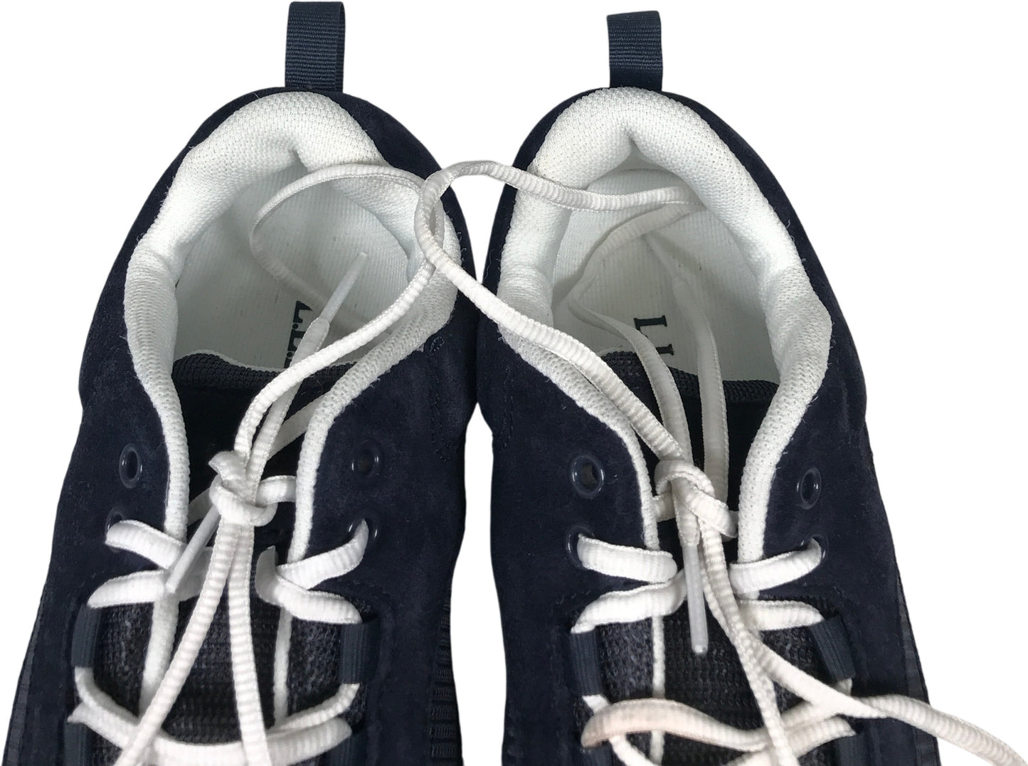 LL Bean Women’s Blue Suede Lace Up Walking Sneakers - 6.5